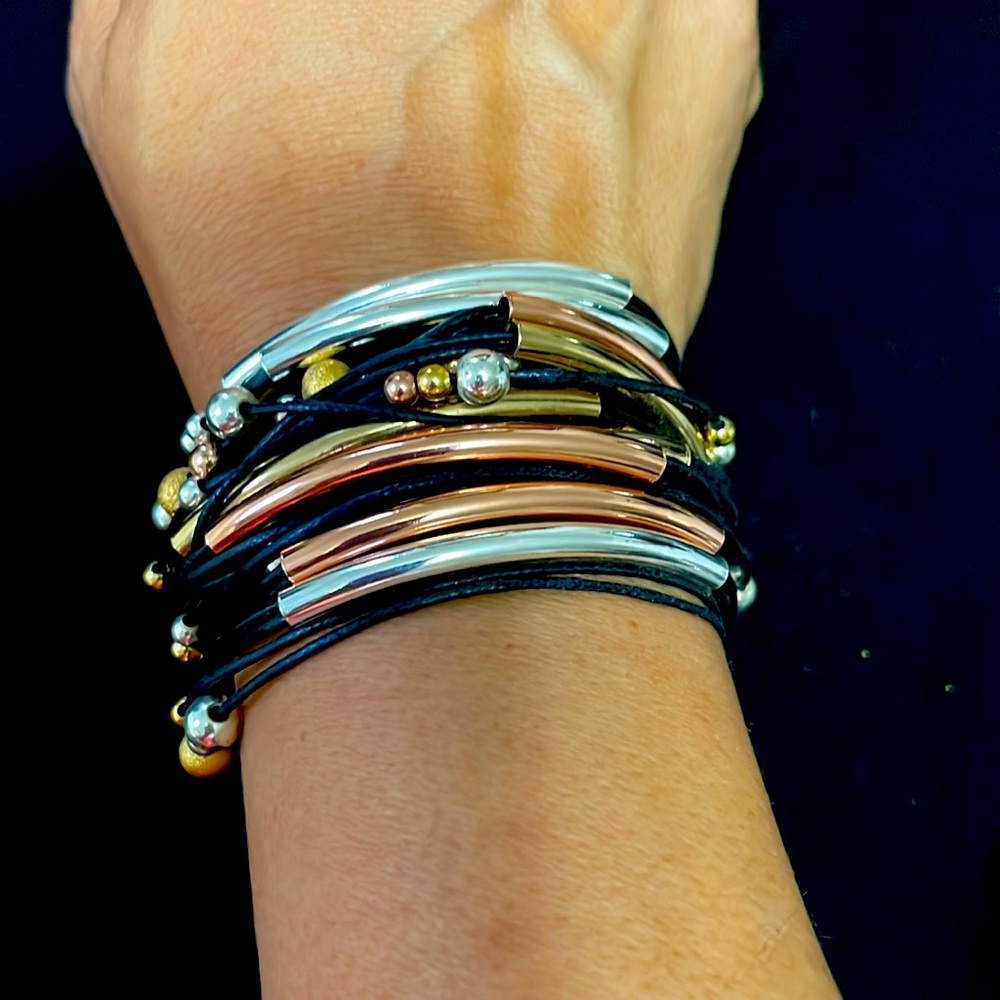 Black Multi Cord Bracelet